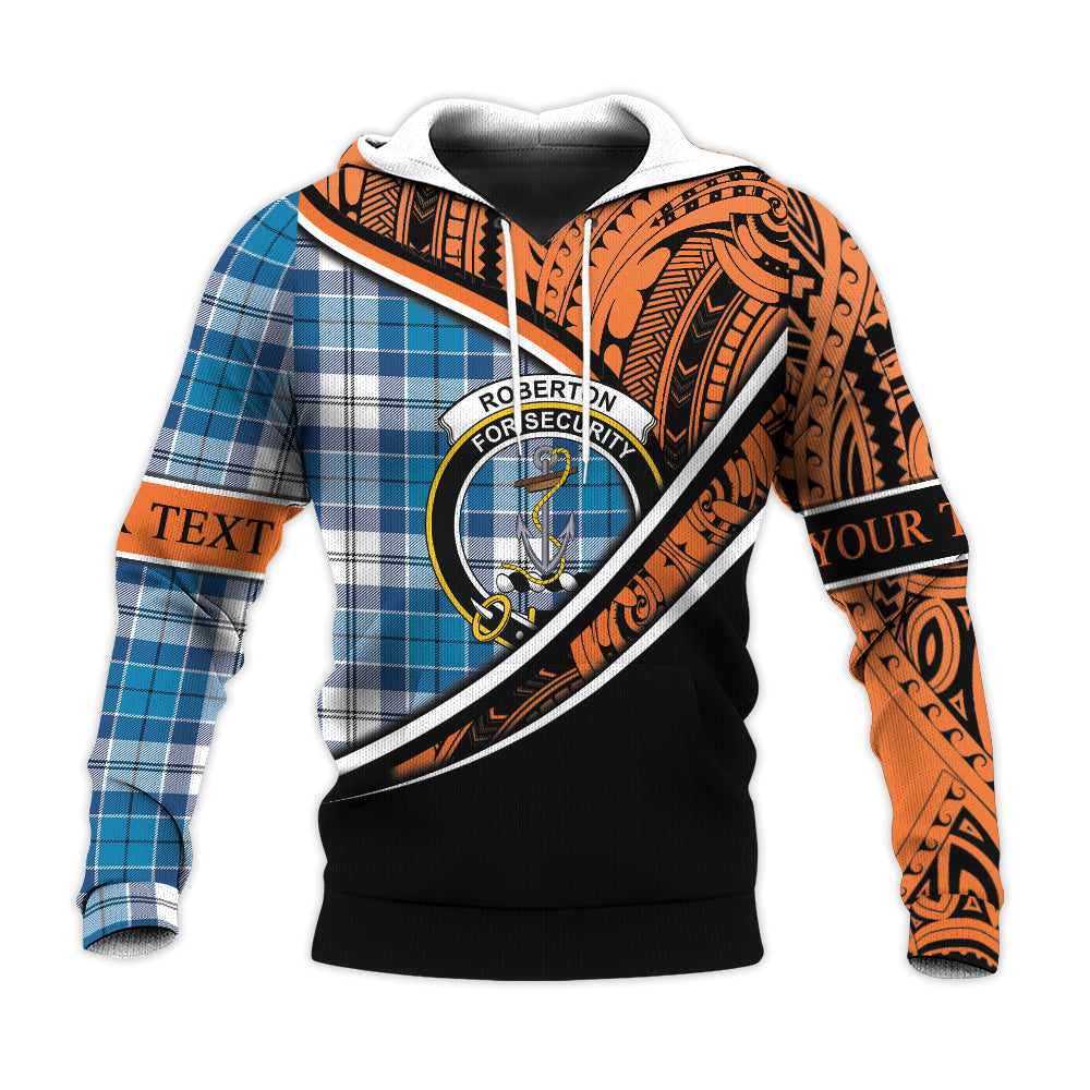 Printivon Roberton Knitted Hoodie Pattern Polynesian Custom Text
