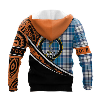 Printivon Roberton Knitted Hoodie Pattern Polynesian Custom Text