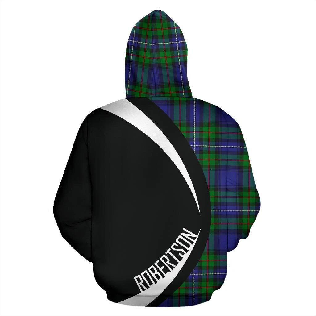 Printivon Robertson Hunting Modern Tartan Crest Hoodie Circle Style