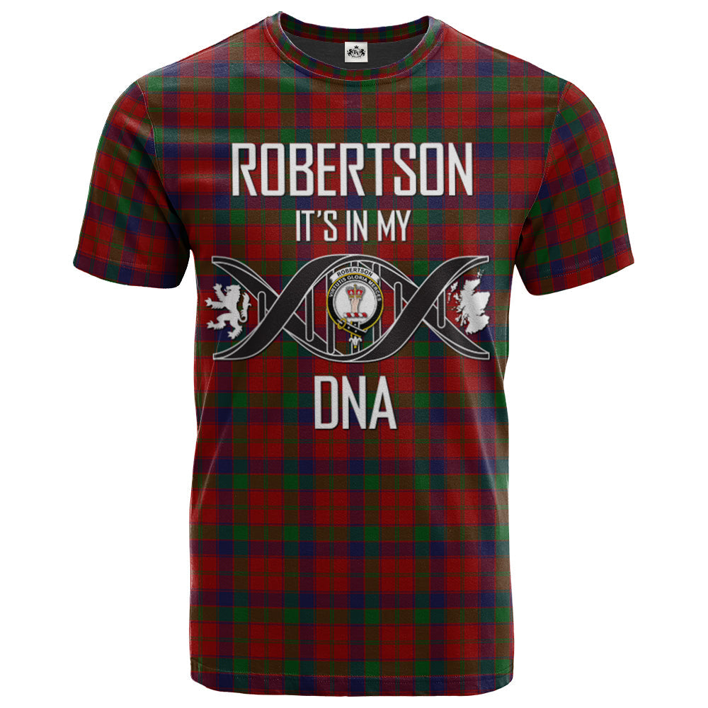 Printivon Robertson 02 Clan DNA In Me Tartan Crest T Shirt