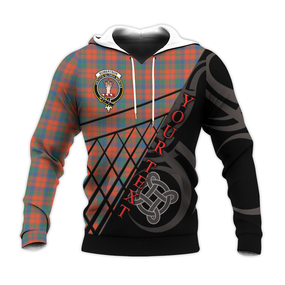 Printivon Robertson Ancient Knitted Hoodie Pattern Celtic Custom Text