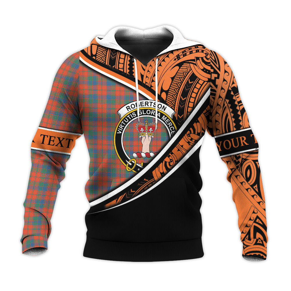 Printivon Robertson Ancient Knitted Hoodie Pattern Polynesian Custom Text