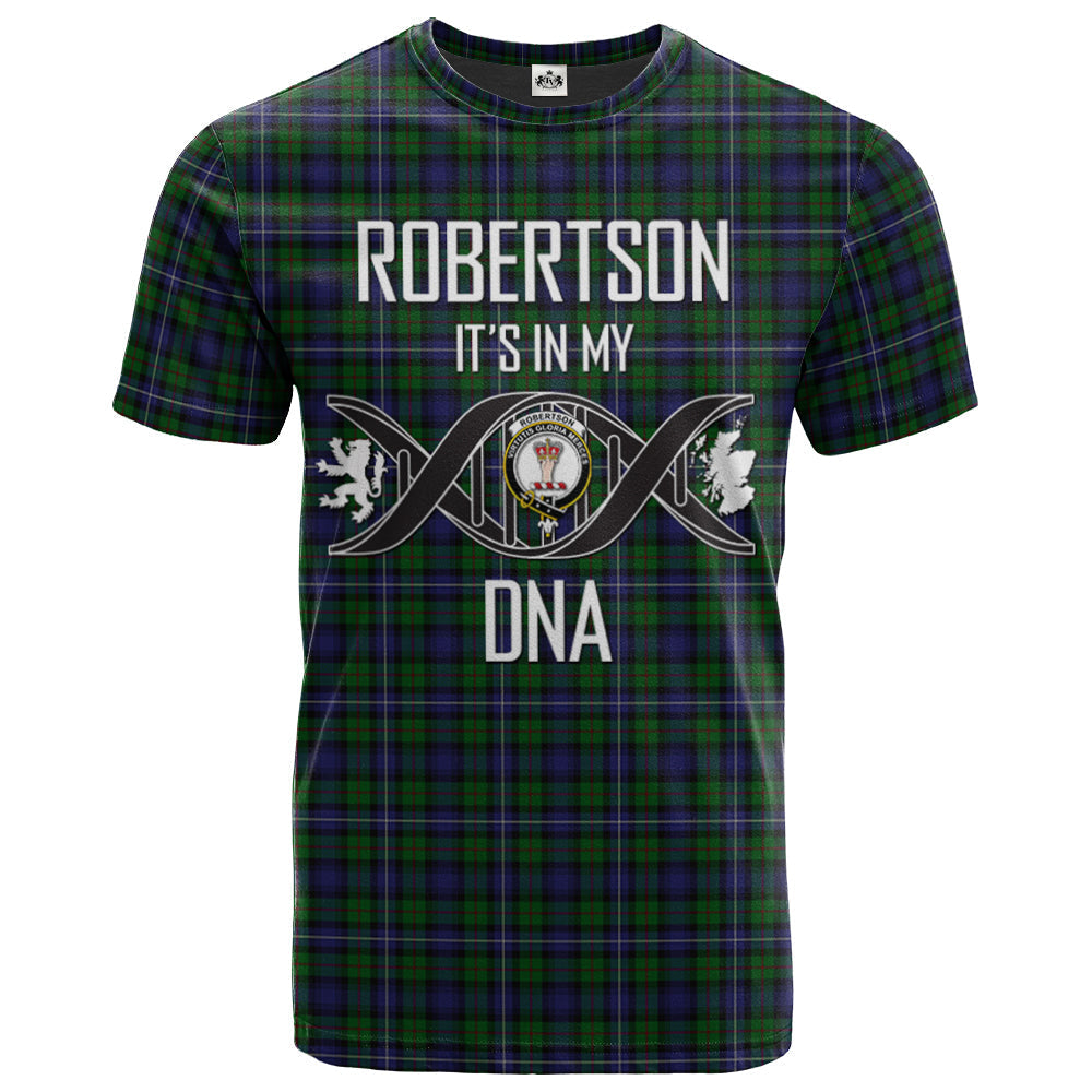 Printivon Robertson Hunting 01 Clan DNA In Me Tartan Crest T Shirt