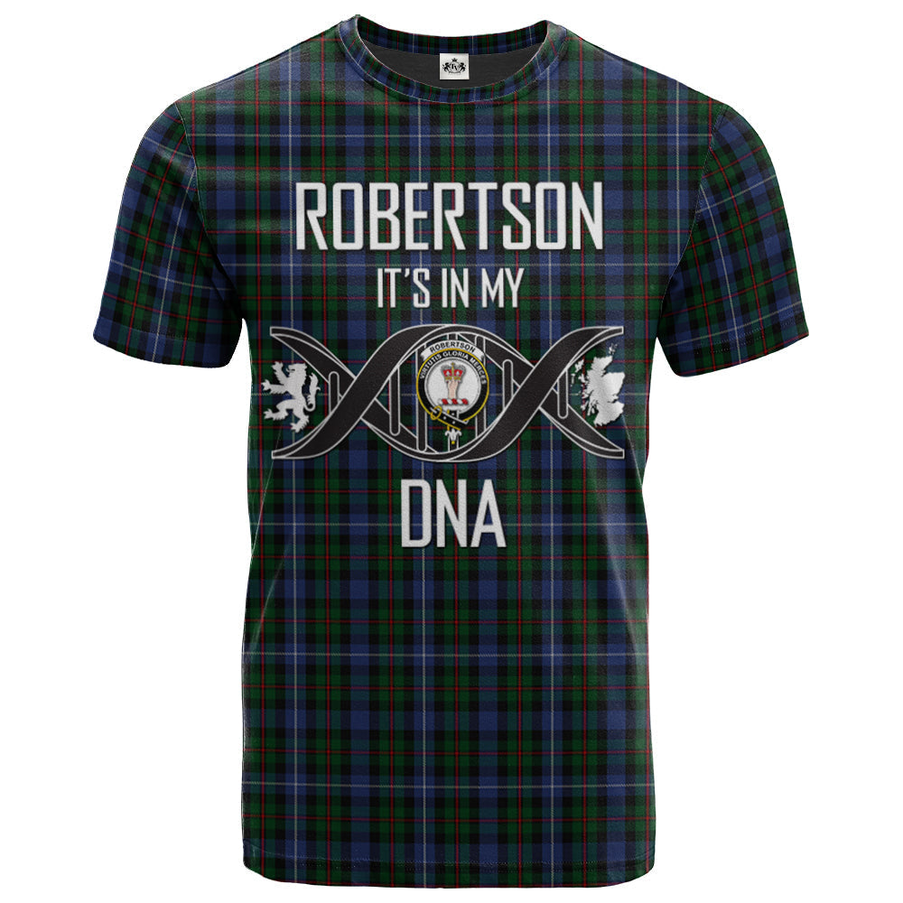 Printivon Robertson Hunting 02 Clan DNA In Me Tartan Crest T Shirt