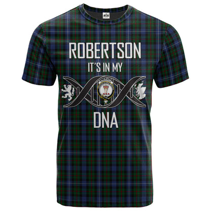 Printivon Robertson Hunting 02 Clan DNA In Me Tartan Crest T Shirt