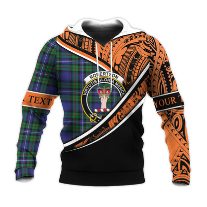 Printivon Robertson Hunting Modern Knitted Hoodie Pattern Polynesian Custom Text