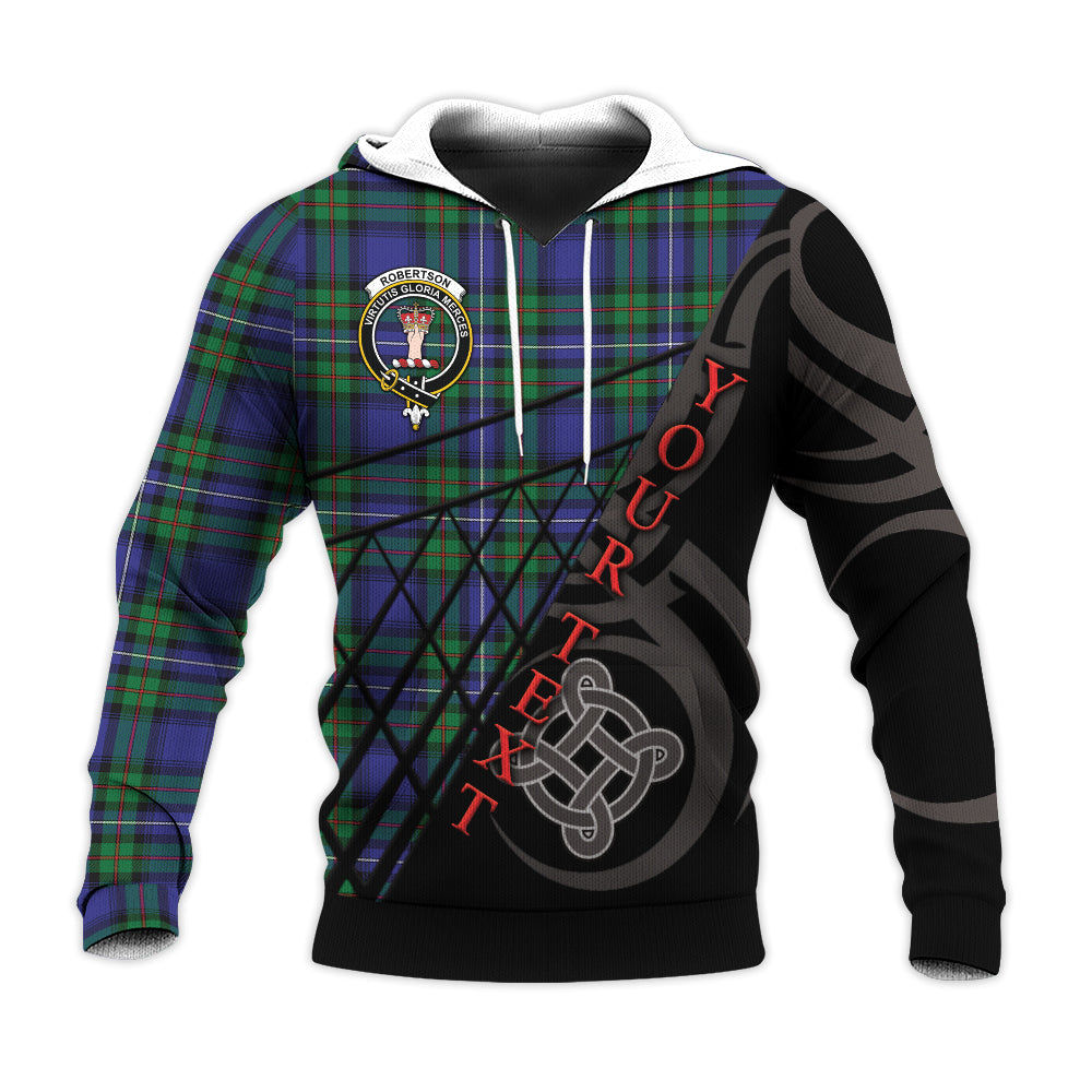 Printivon Robertson Hunting Modern Knitted Hoodie Pattern Celtic Custom Text