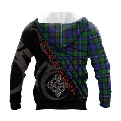 Printivon Robertson Hunting Modern Knitted Hoodie Pattern Celtic Custom Text