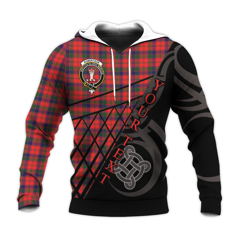Printivon Robertson Modern Knitted Hoodie Pattern Celtic Custom Text