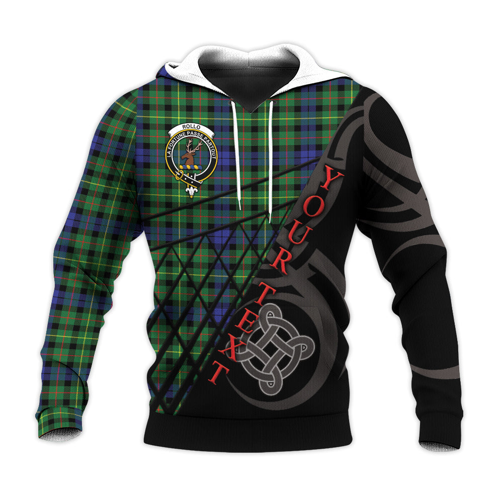 Printivon Rollo Modern Knitted Hoodie Pattern Celtic Custom Text