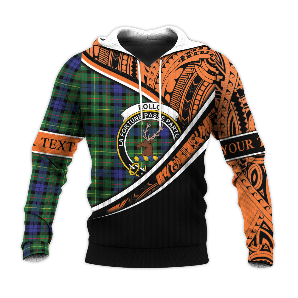 Printivon Rollo Modern Knitted Hoodie Pattern Polynesian Custom Text