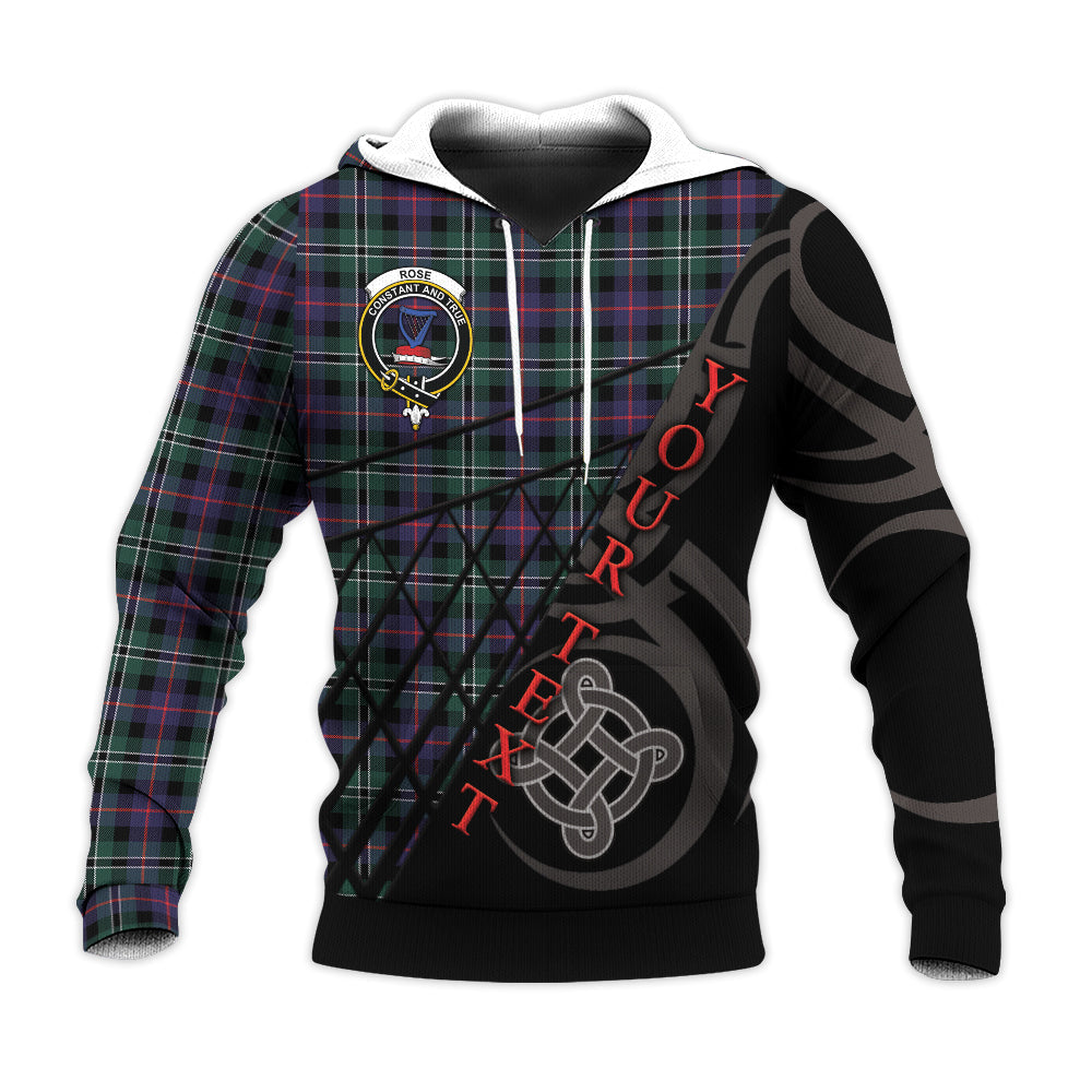 Printivon Rose Hunting Modern Knitted Hoodie Pattern Celtic Custom Text