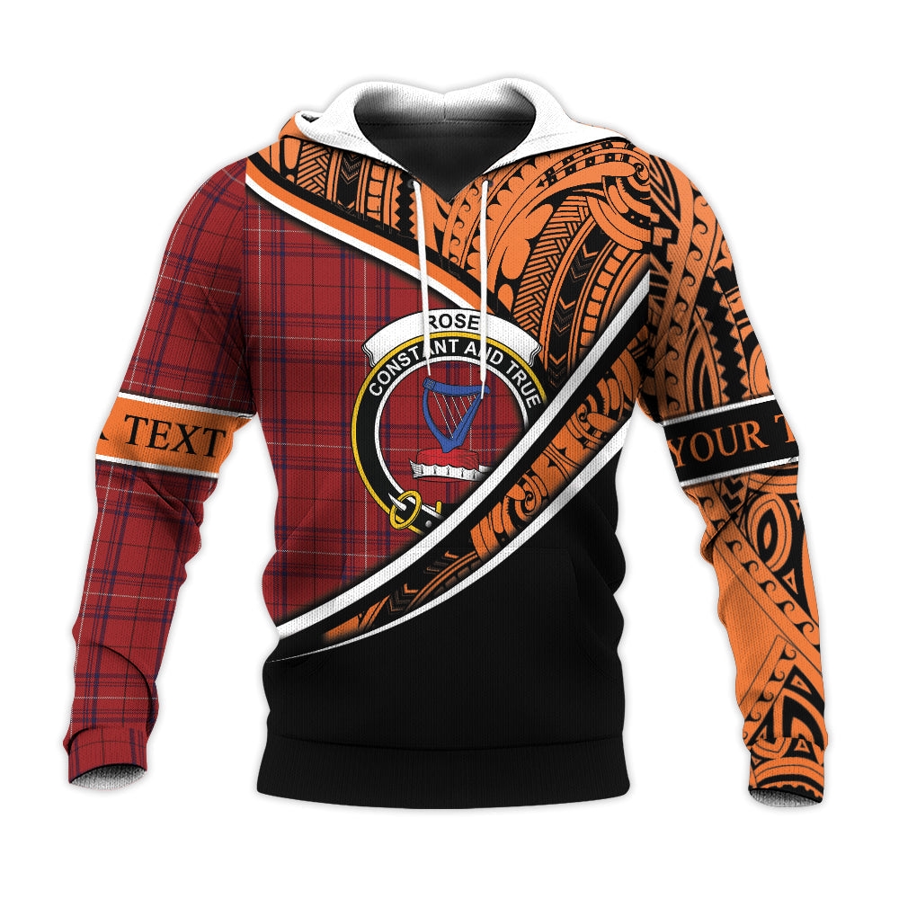 Printivon Rose Of Kilravock Knitted Hoodie Pattern Polynesian Custom Text