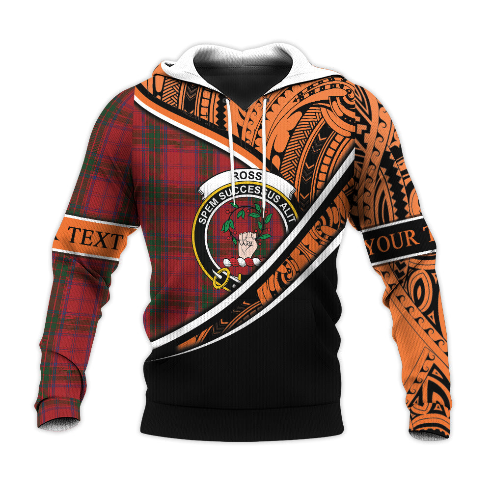 Printivon Ross 02 Knitted Hoodie Pattern Polynesian Custom Text