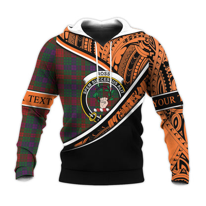 Printivon Ross 03 Knitted Hoodie Pattern Polynesian Custom Text