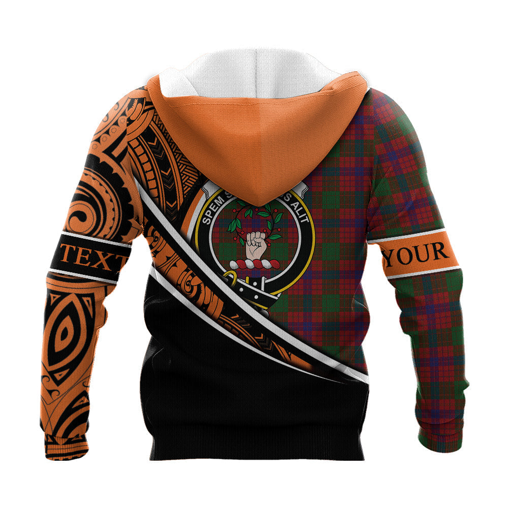 Printivon Ross 06 Knitted Hoodie Pattern Polynesian Custom Text
