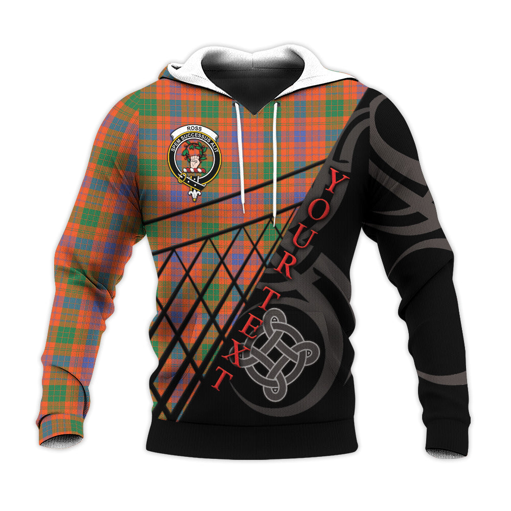 Printivon Ross Ancient Knitted Hoodie Pattern Celtic Custom Text