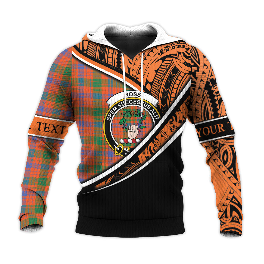 Printivon Ross Ancient Knitted Hoodie Pattern Polynesian Custom Text