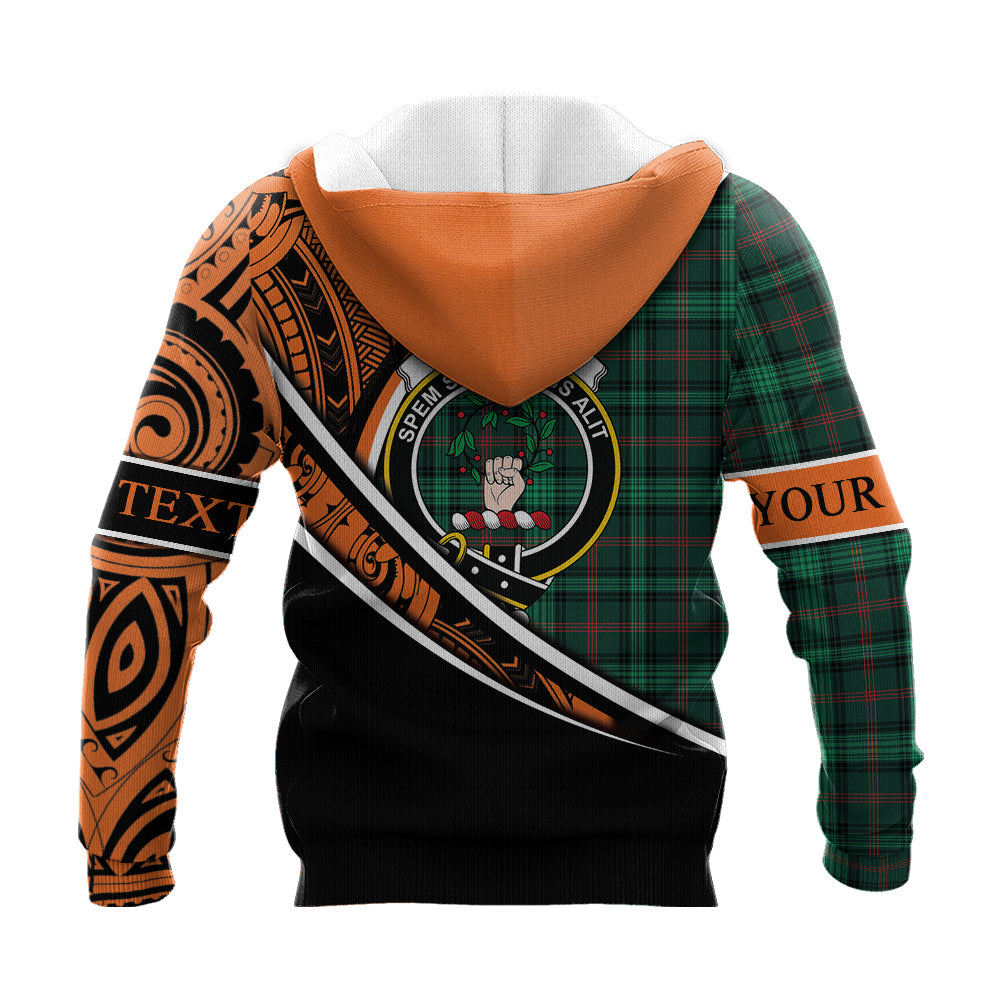 Printivon Ross Hunting Modern Knitted Hoodie Pattern Polynesian Custom Text