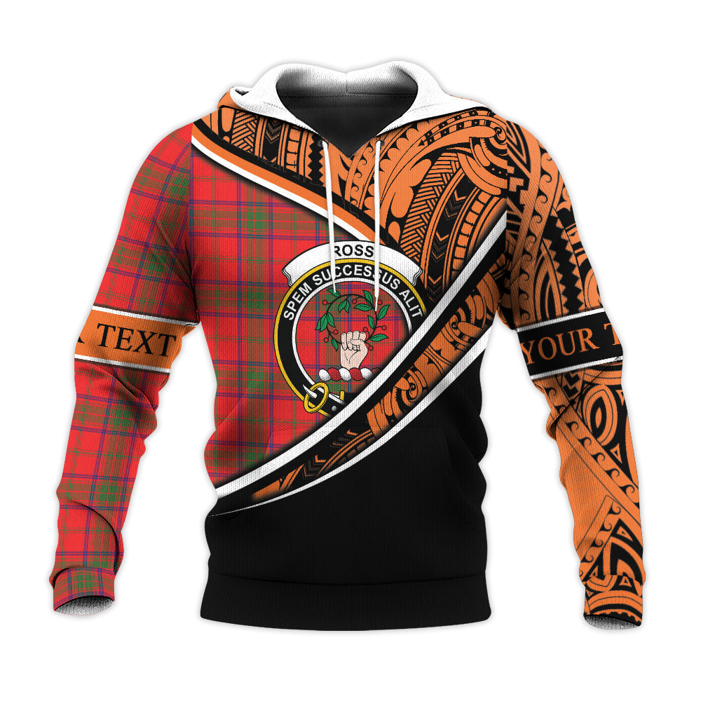 Printivon Ross Modern Knitted Hoodie Pattern Polynesian Custom Text