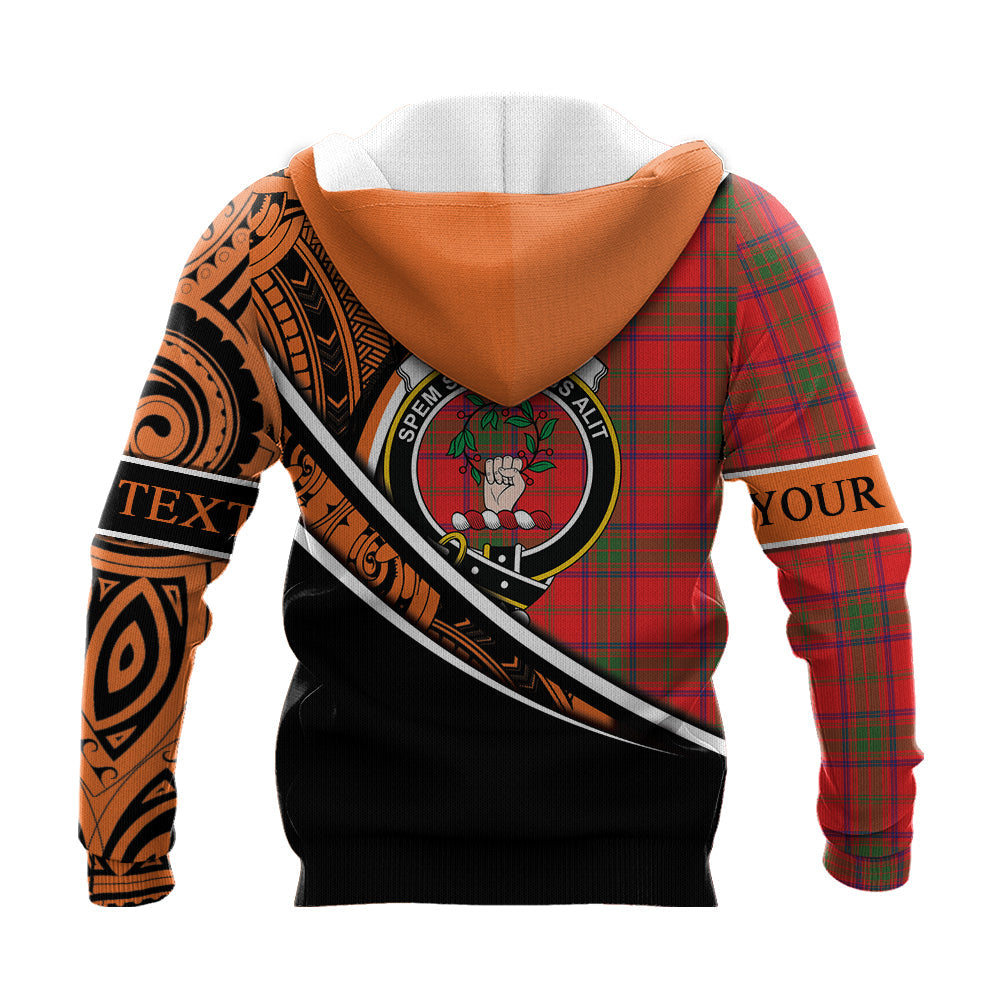 Printivon Ross Modern Knitted Hoodie Pattern Polynesian Custom Text