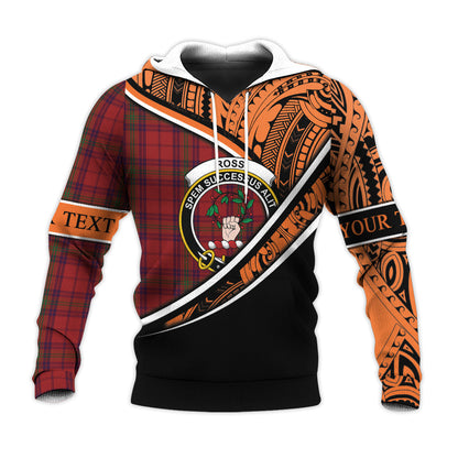 Printivon Ross Old Knitted Hoodie Pattern Polynesian Custom Text
