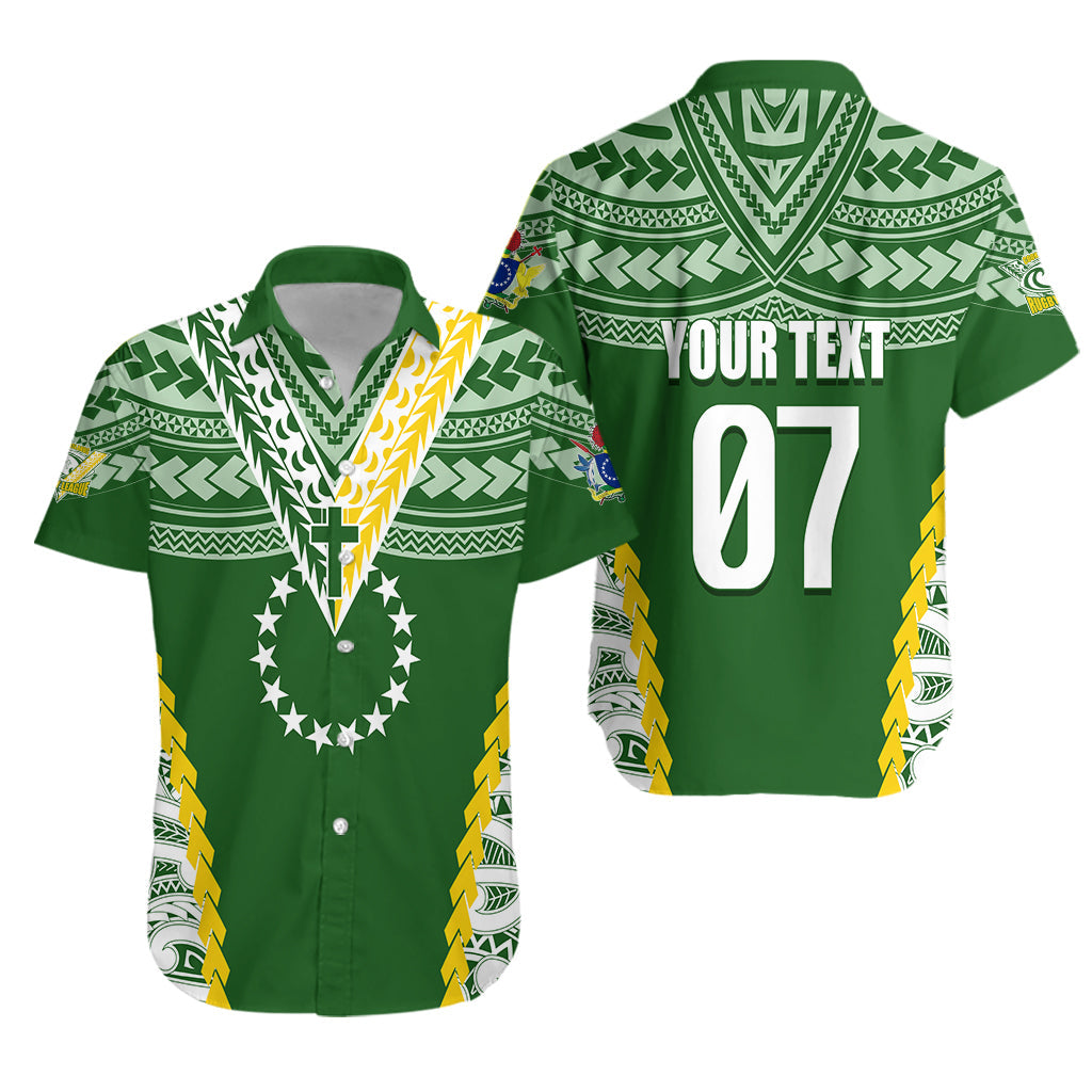 Custom Personalized Cook Islands Rugby Medallion of Stars Hawaiian Shirt