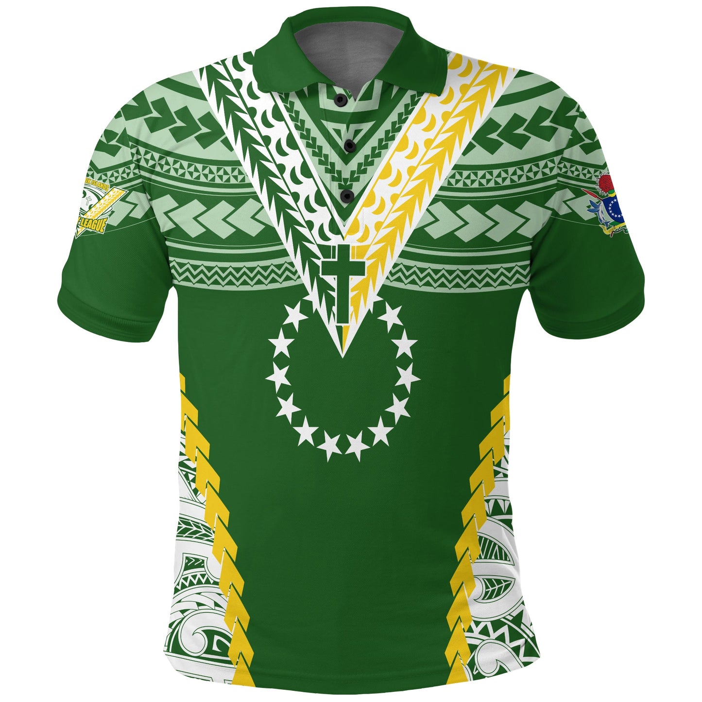Cook Islands Rugby Medallion of Stars Polo Shirt