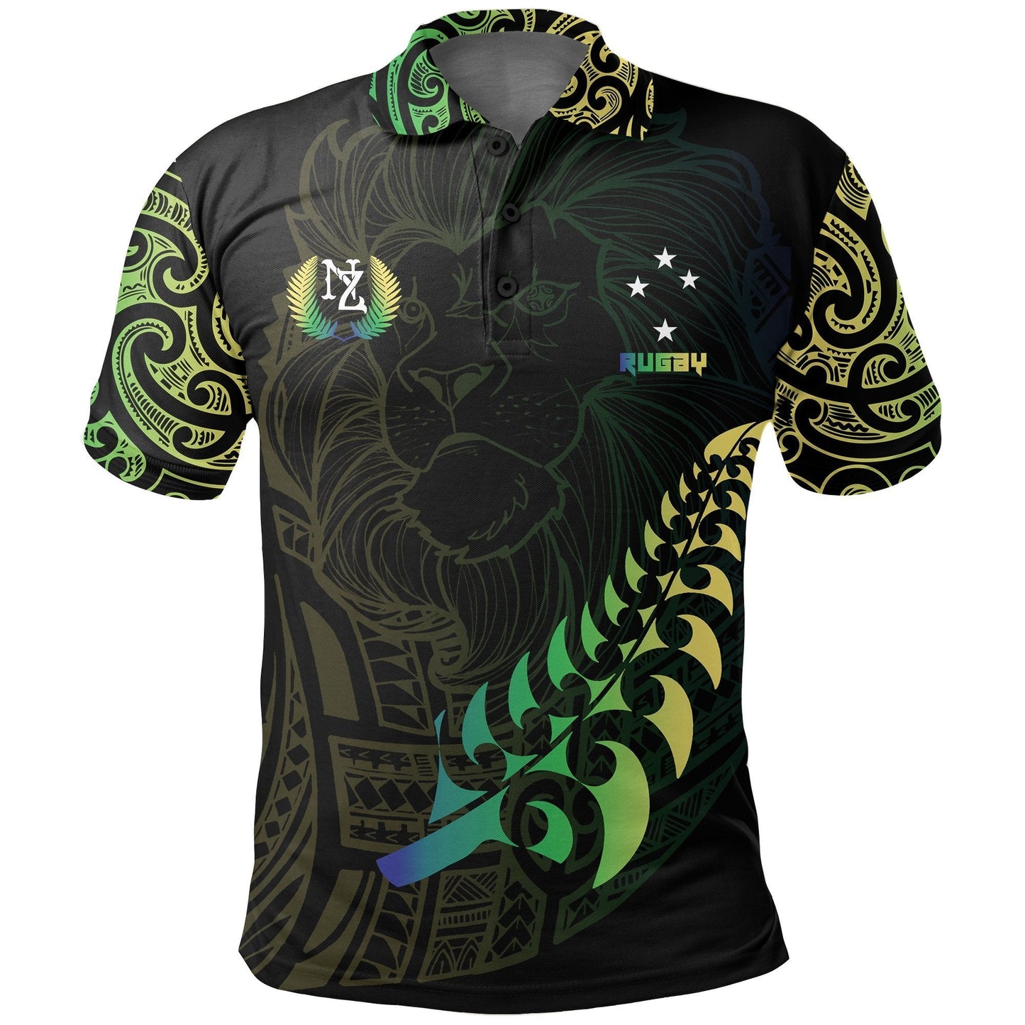 Lion Rugby Polo Shirt, New Zealand Maori Golf Shirts