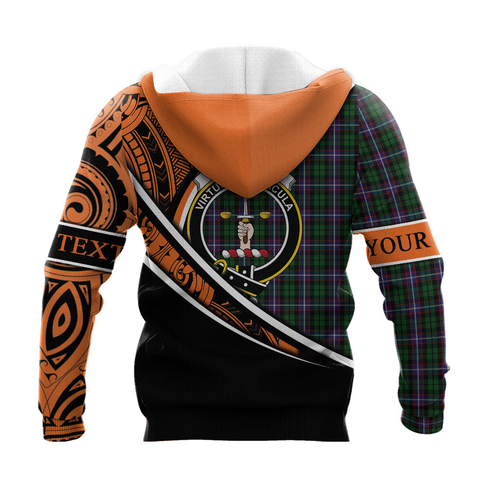 Printivon Russell Knitted Hoodie Pattern Polynesian Custom Text