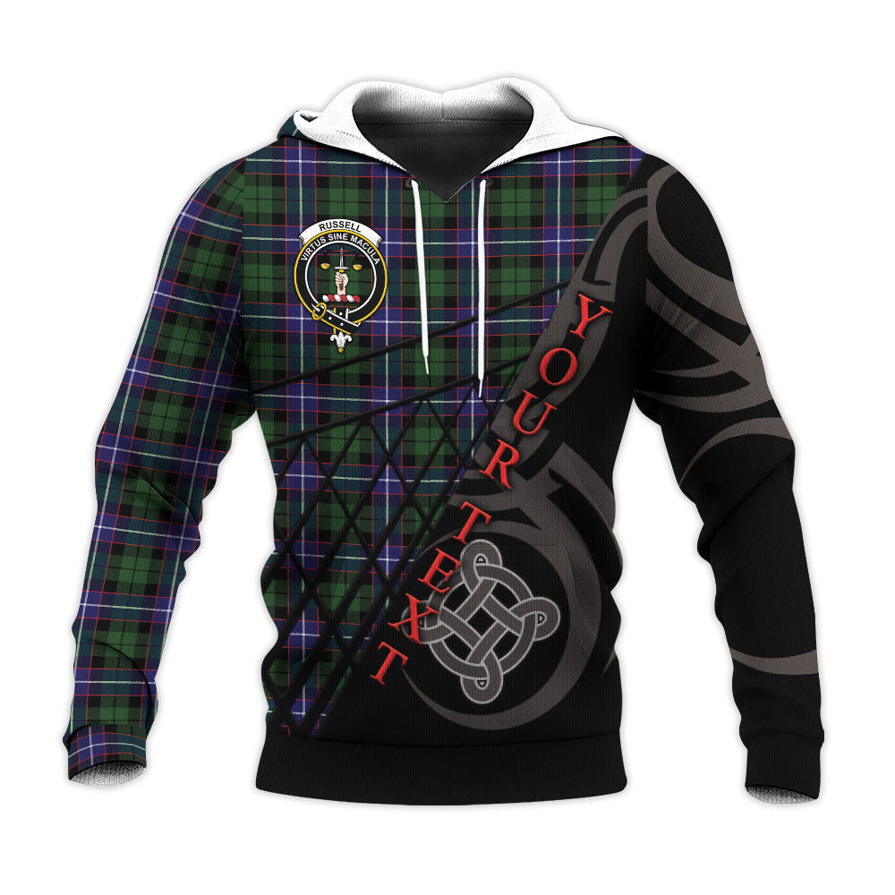 Printivon Russell Modern Knitted Hoodie Pattern Celtic Custom Text