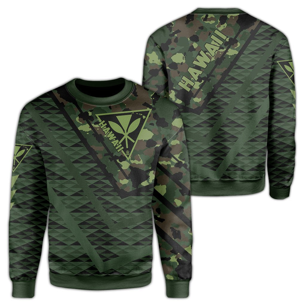Hawaii Army Niho Mano Sweatshirt Camo Map AH