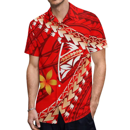 Pacific Island Design Samoan Women'S Crew Neck Dress Puletasi Suit And Men'S Shirt Boys Girls Dress Matching Outfit For Family