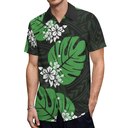 Polynesian Strapless Sexy Tight Women Dress Hawaiian Tribe Men Casual Shirt Samoa Couples Outfit