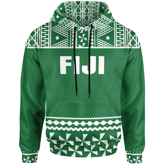 Fiji Green Hoodie Island Polynesian Fiji Zip Hoodie