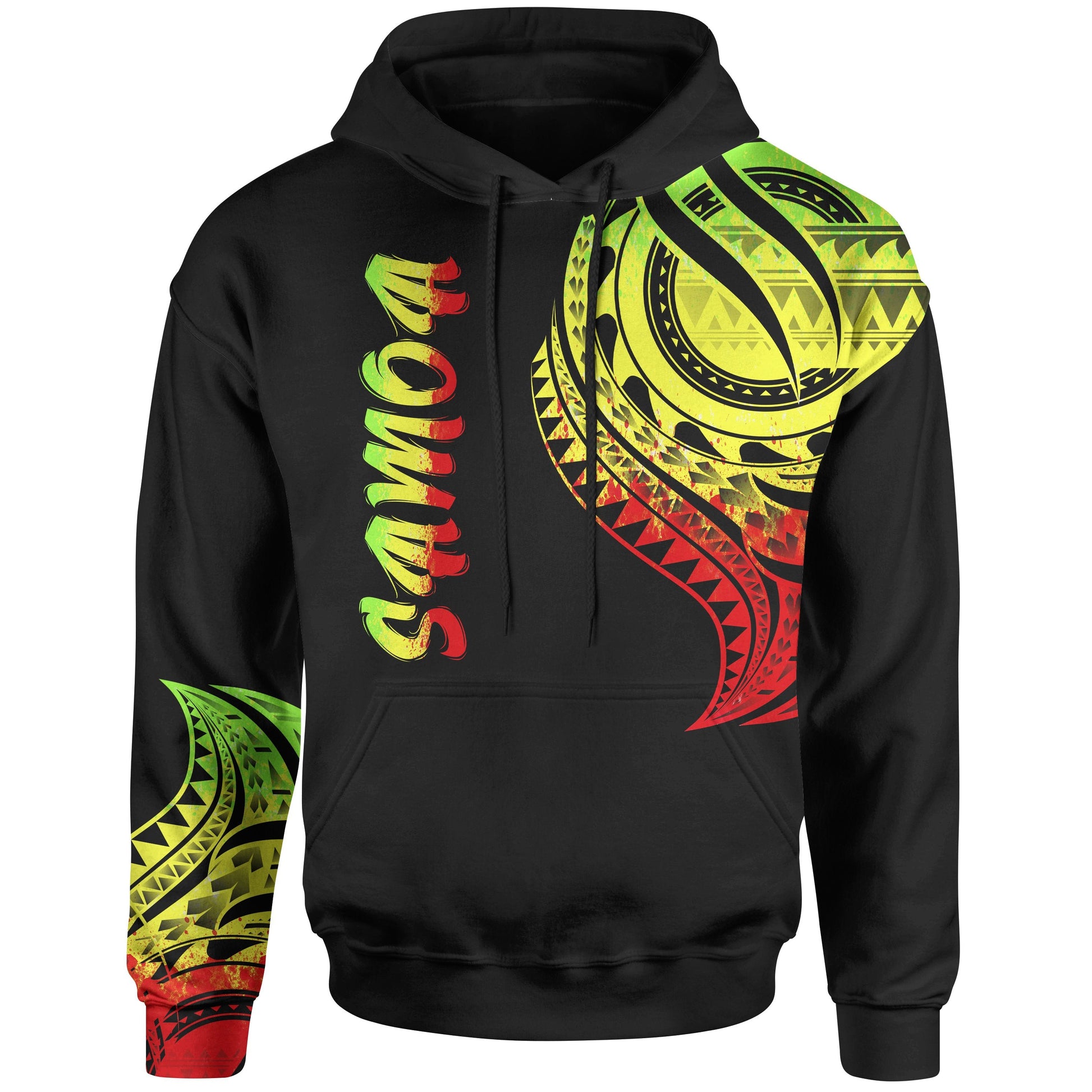 Samoa Hoodie Samoan Tatau Reggae Patterns