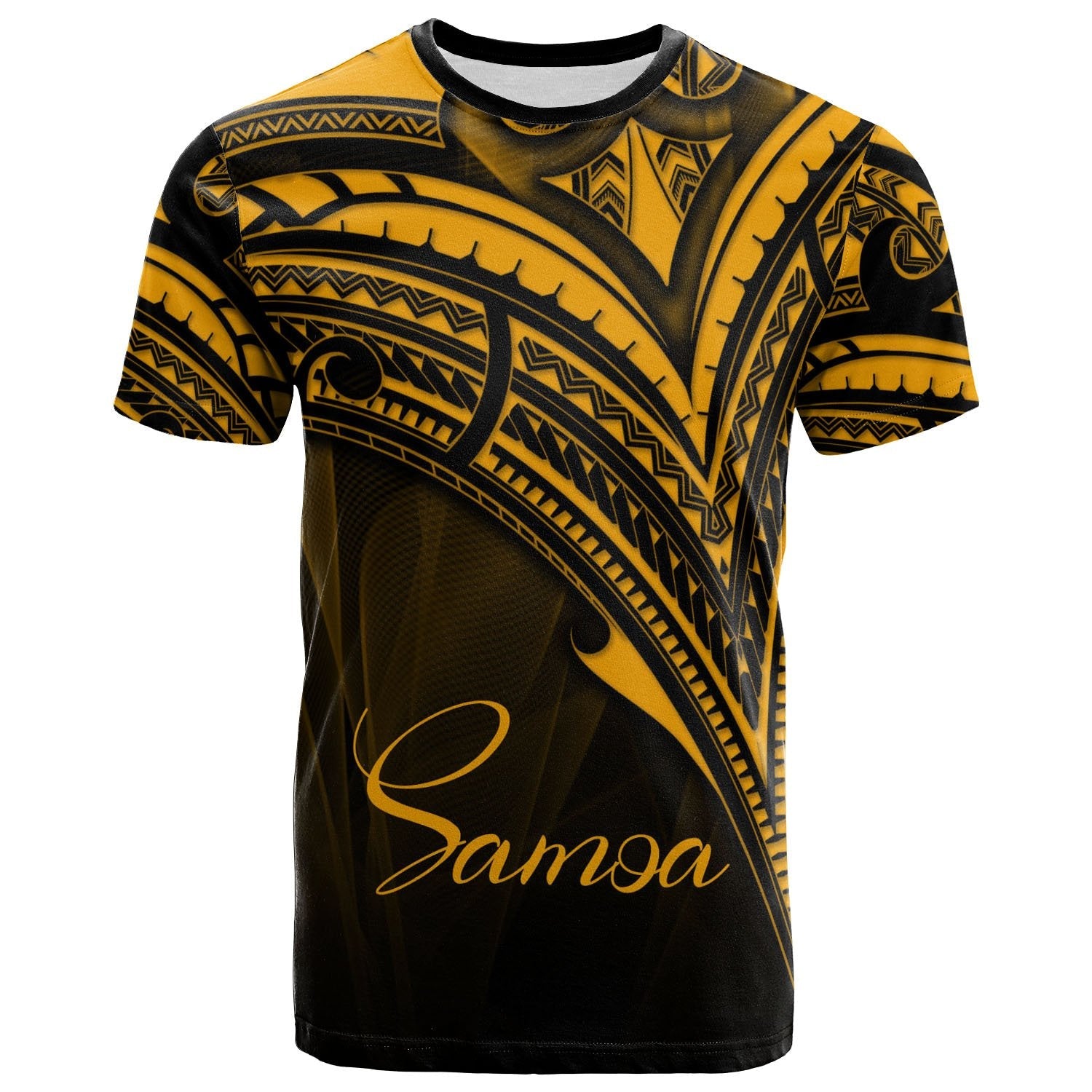 Samoa T - Shirt - Gold Color Cross Style