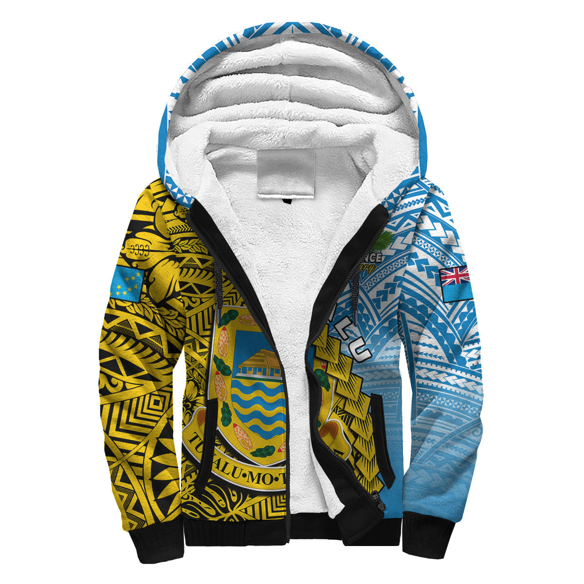 (Custom Personalised) Tuvalu 1978 Shepa Hoodie Happy 44th Independence Anniversary Polynesian Pattern