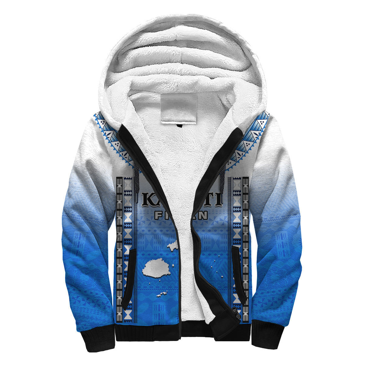 Custom Text And Number Fiji Sherpa Hoodie Kaiviti Fijian Special Tapa Pattern