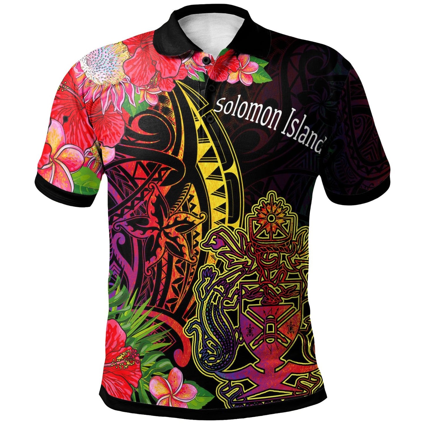 Solomon Islands Polo Shirt - Tropical Hippie Style