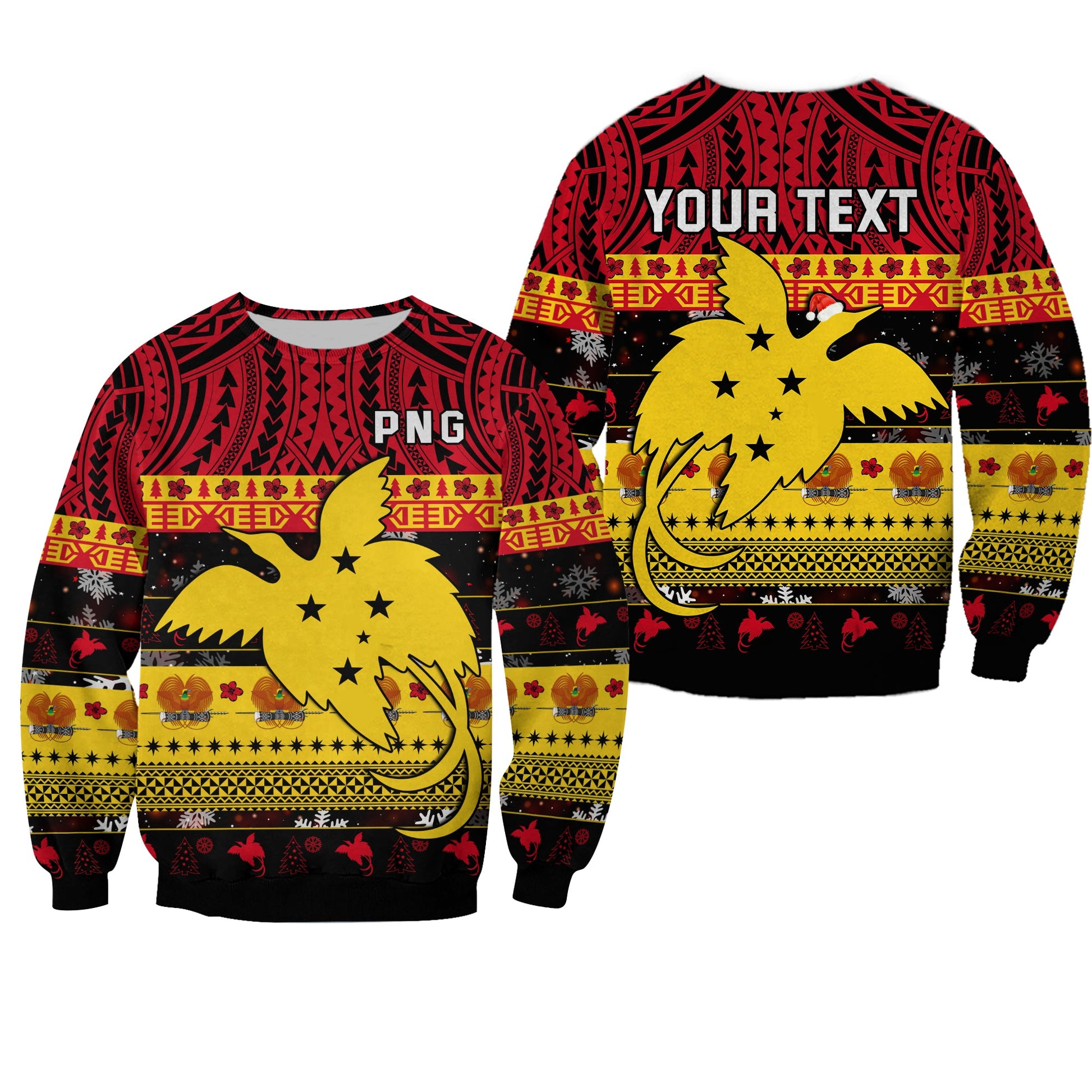 Custom Personalised Papua New Guinea Christmas Sweatshirt Raggiana Loved