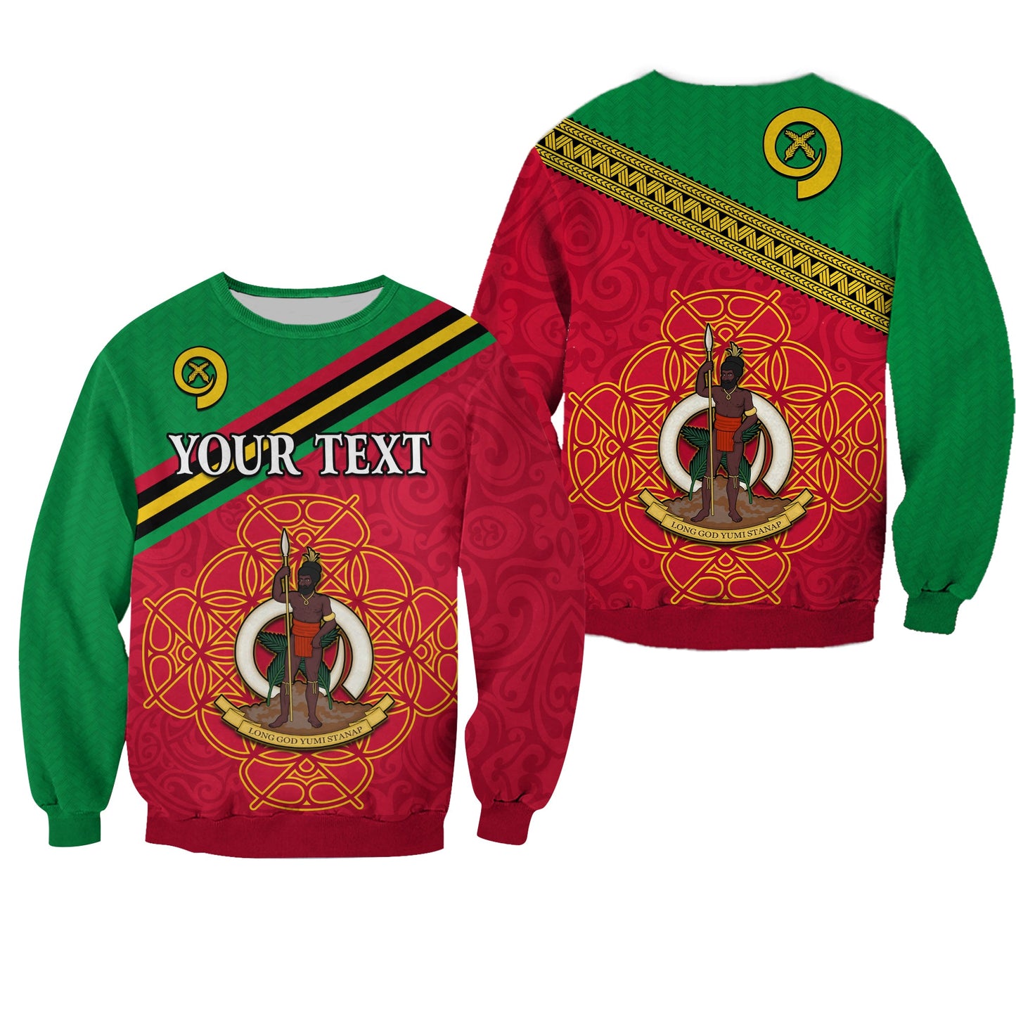 Custom Personalised Vanuatu Sweatshirt Pattern Sand Drawing