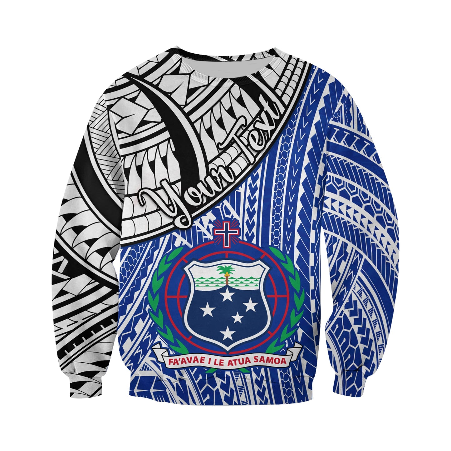 Custom Personalised Samoa Sweatshirt Samoan Pattern Newest