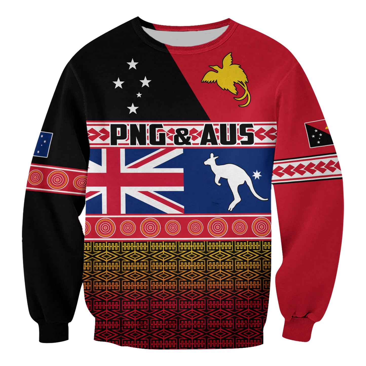 Papua New Guinea and Australia Sweatshirt Polynesian PNG and AUS