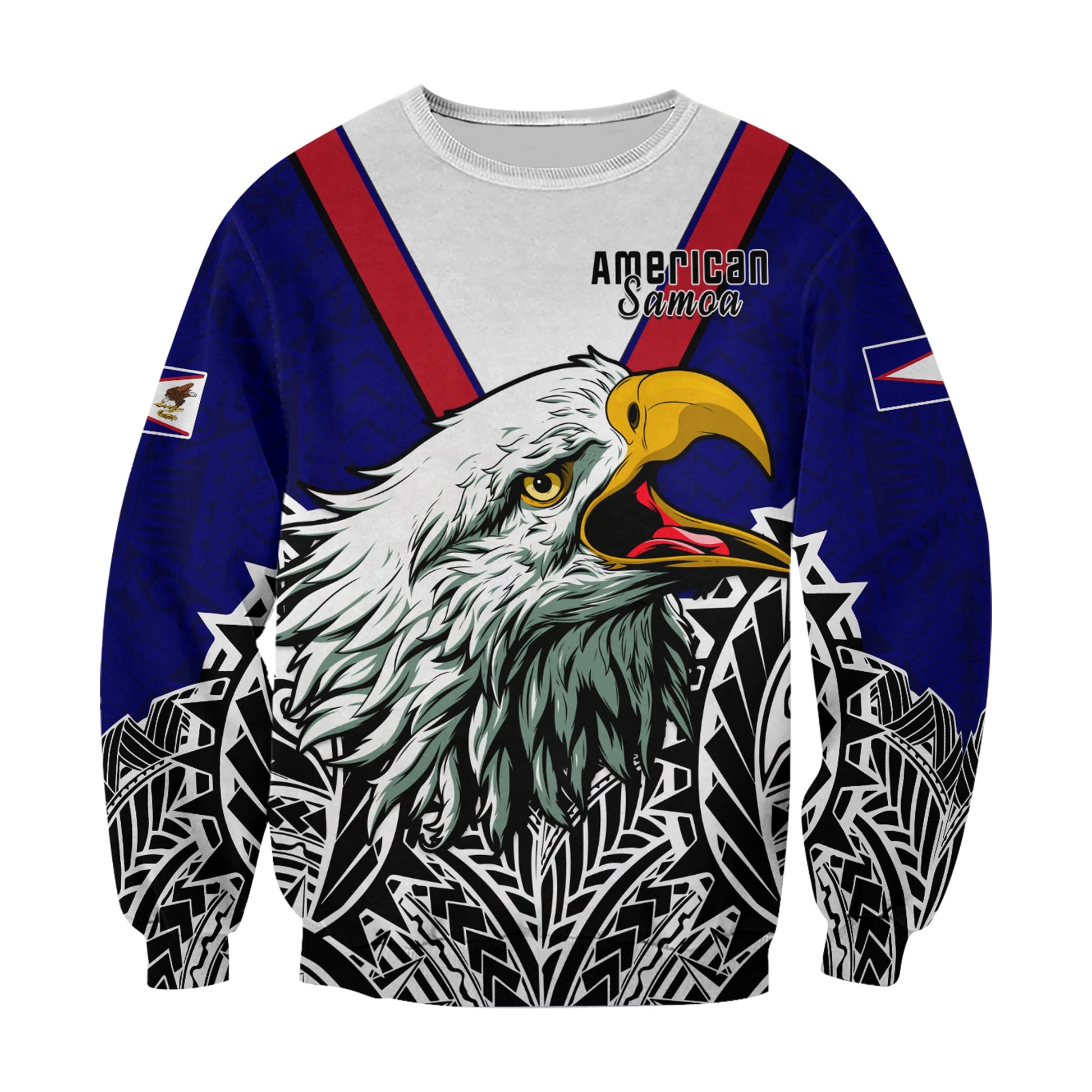 American Samoa Sweatshirt Bald Eagle Mix Polynesian