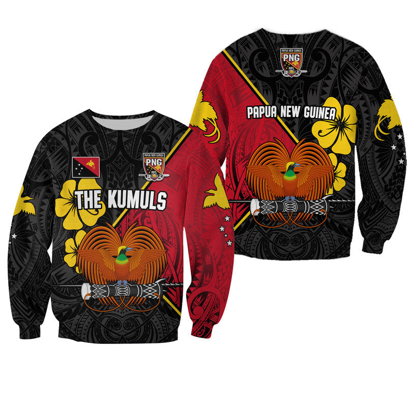 The Kumuls PNG Sweatshirt Papua New Guinea Polynesian Dynamic Style Black