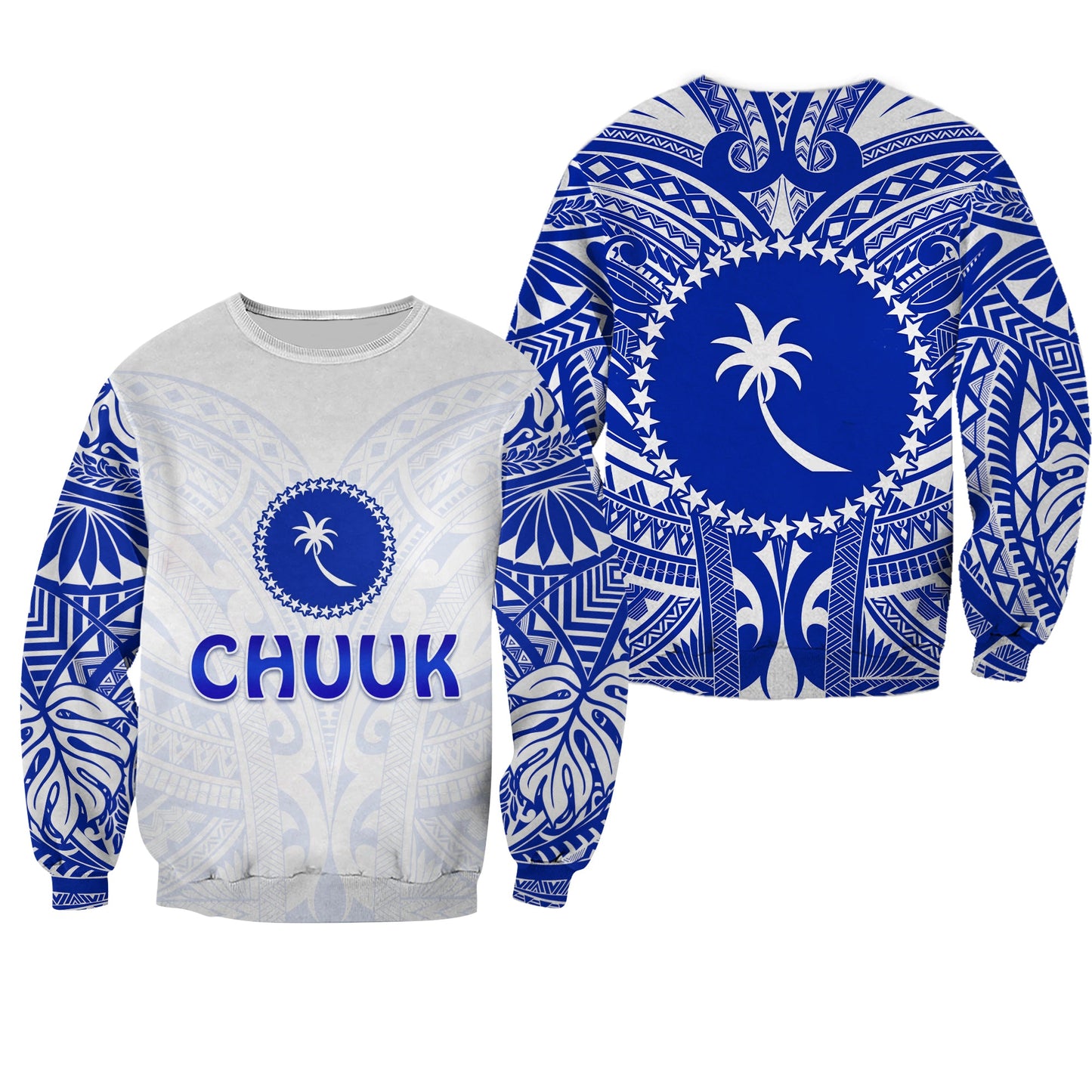 Chuuk Sweatshirt Micronesia Simple Pattern White