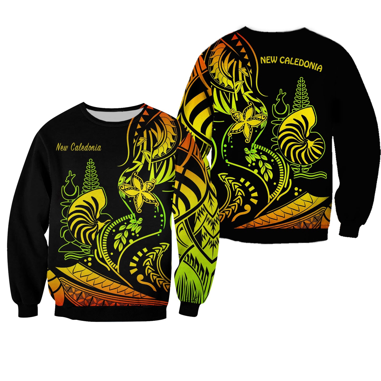 New Caledonia Sweatshirt Emblem Nautilus Shell Version Reggae