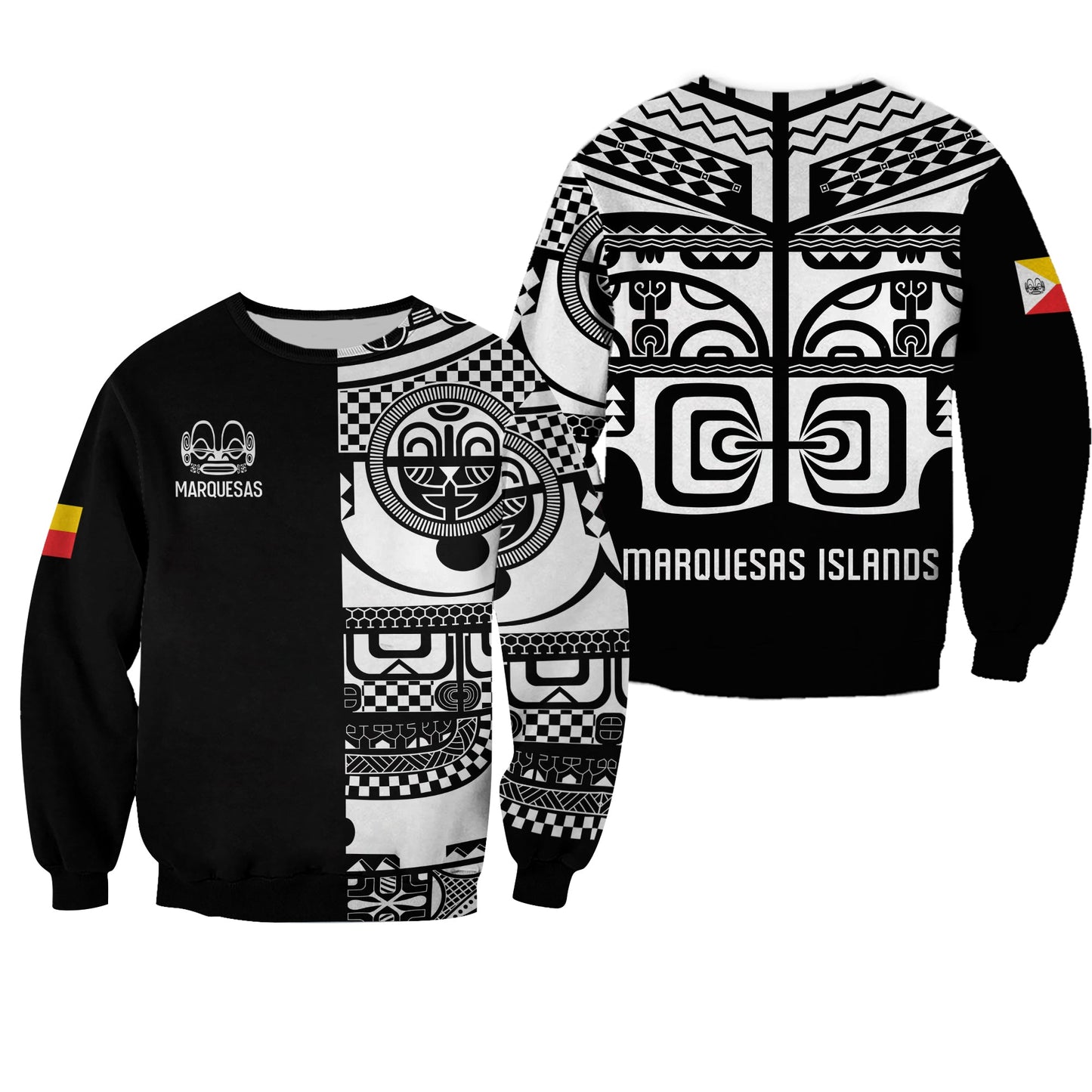 Marquesas Islands Tiki Sweatshirt Marquesan Tattoo
