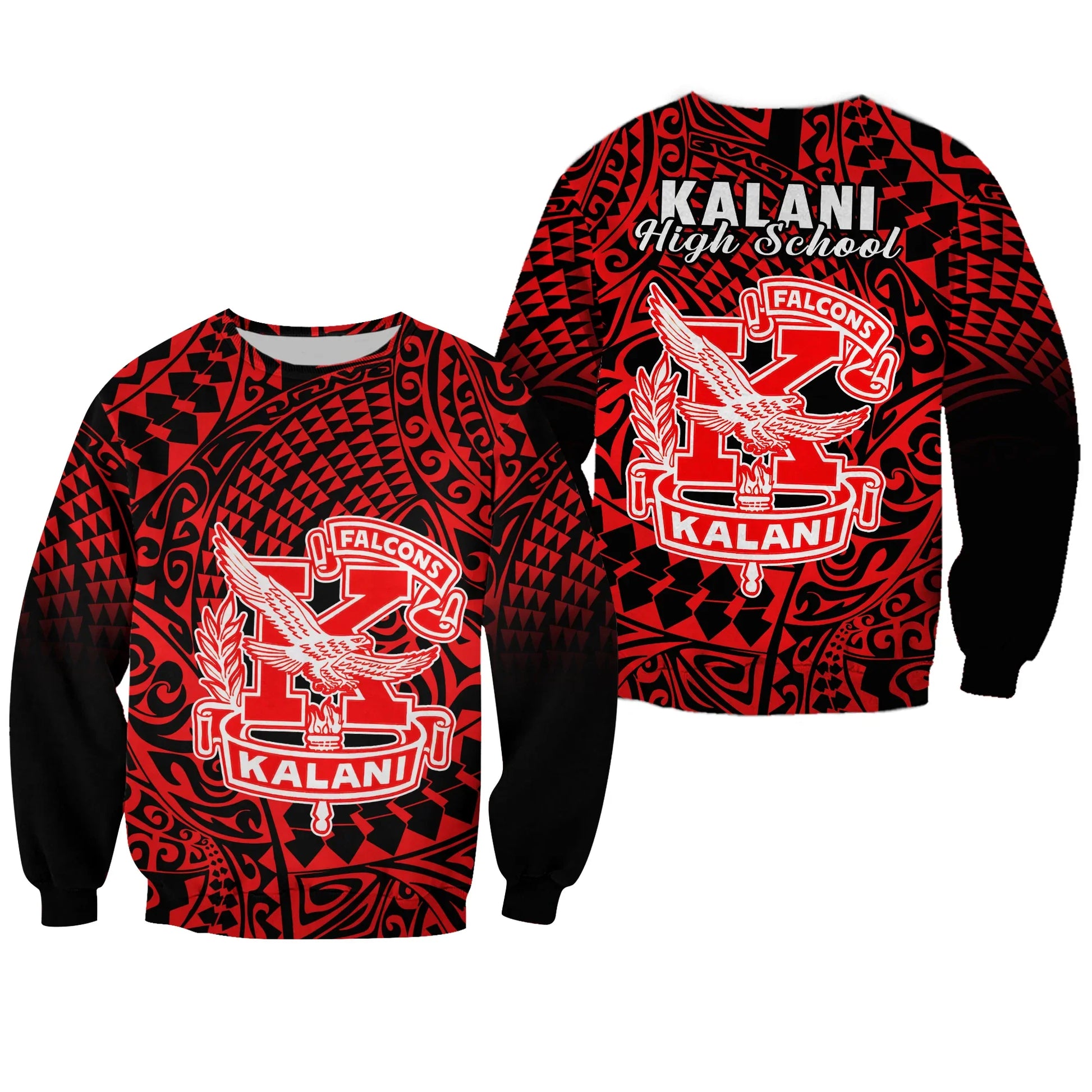 Hawaii Sweatshirt Kalani High School Tribal Kakau